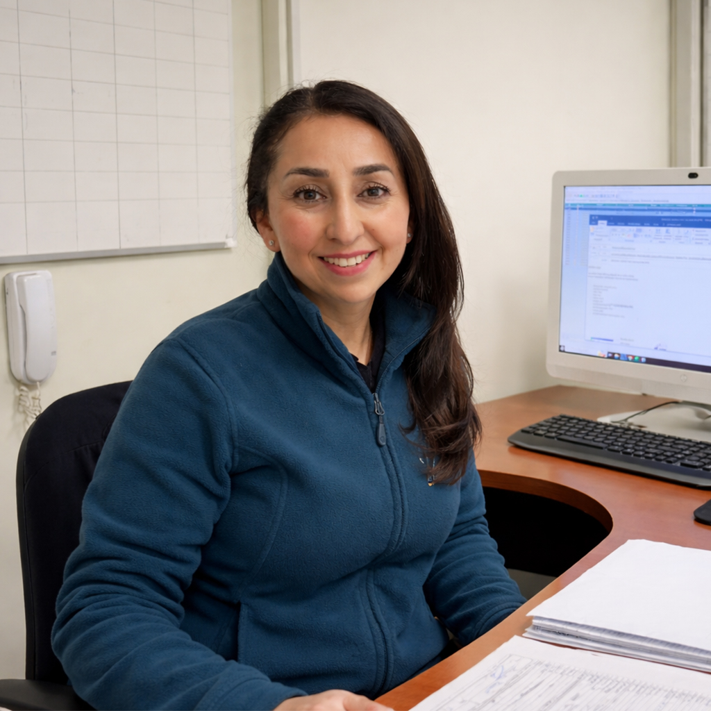 Taller con mano de mujer